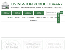 Tablet Screenshot of livingstonlibrary.org
